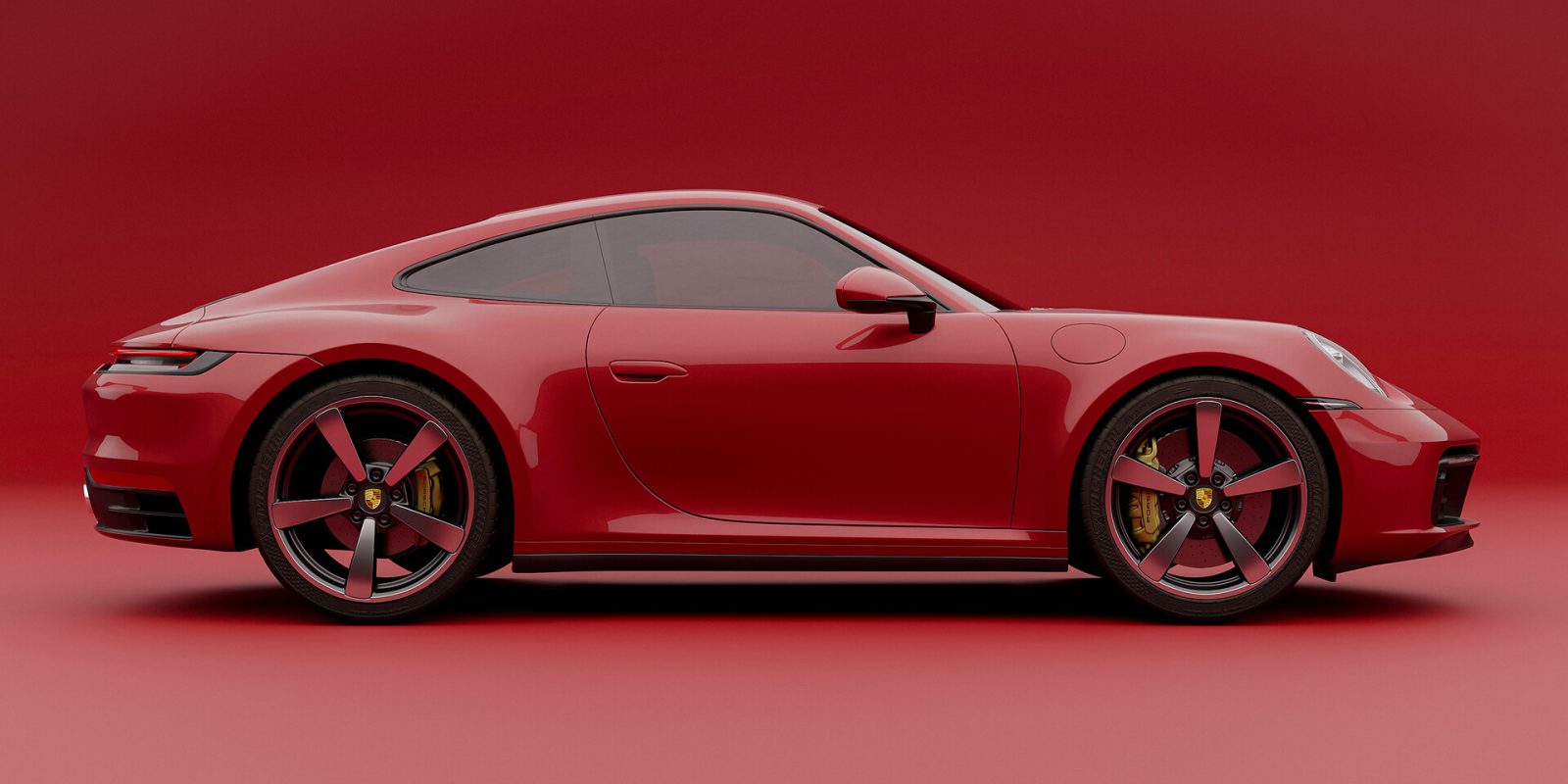 Porsche 911 studio red 2